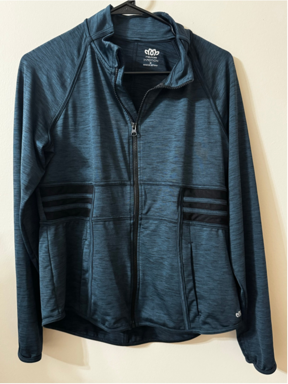 Women's Maurices inMOTION Zip-Up Jacket Blue Black Size M